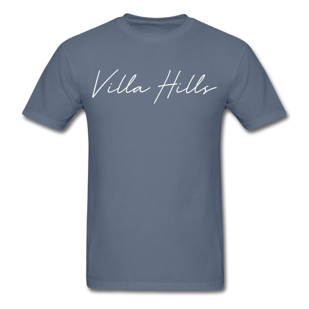 Villa Hills Cursive T-Shirt - denim