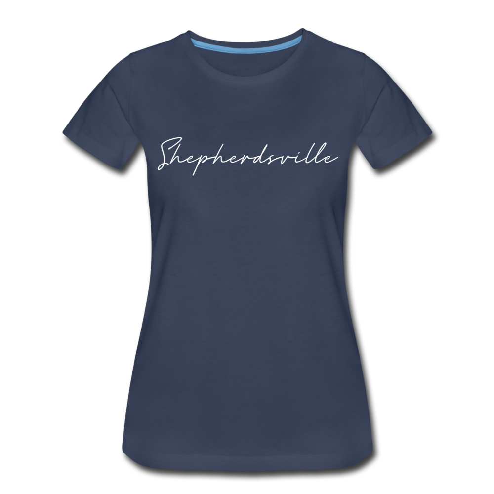 Shepherdsville Cursive Women's T-Shirt - navy