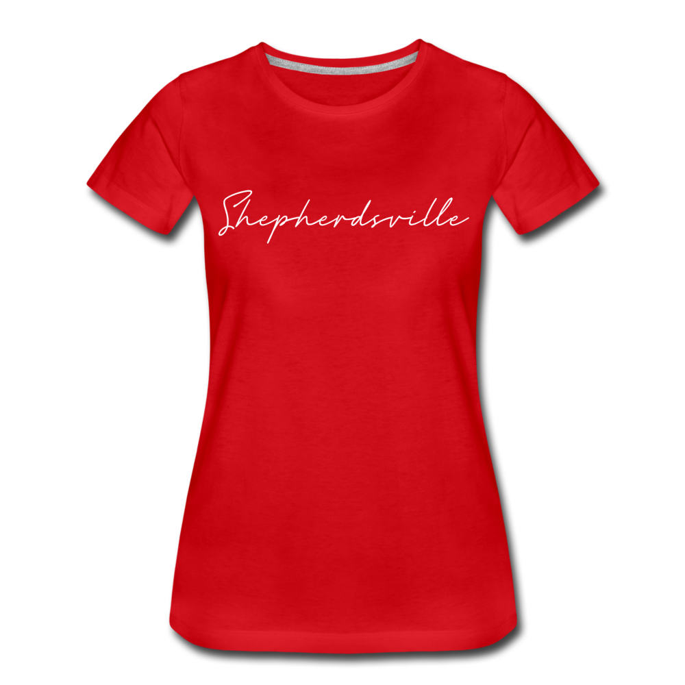 Shepherdsville Cursive Women's T-Shirt - red