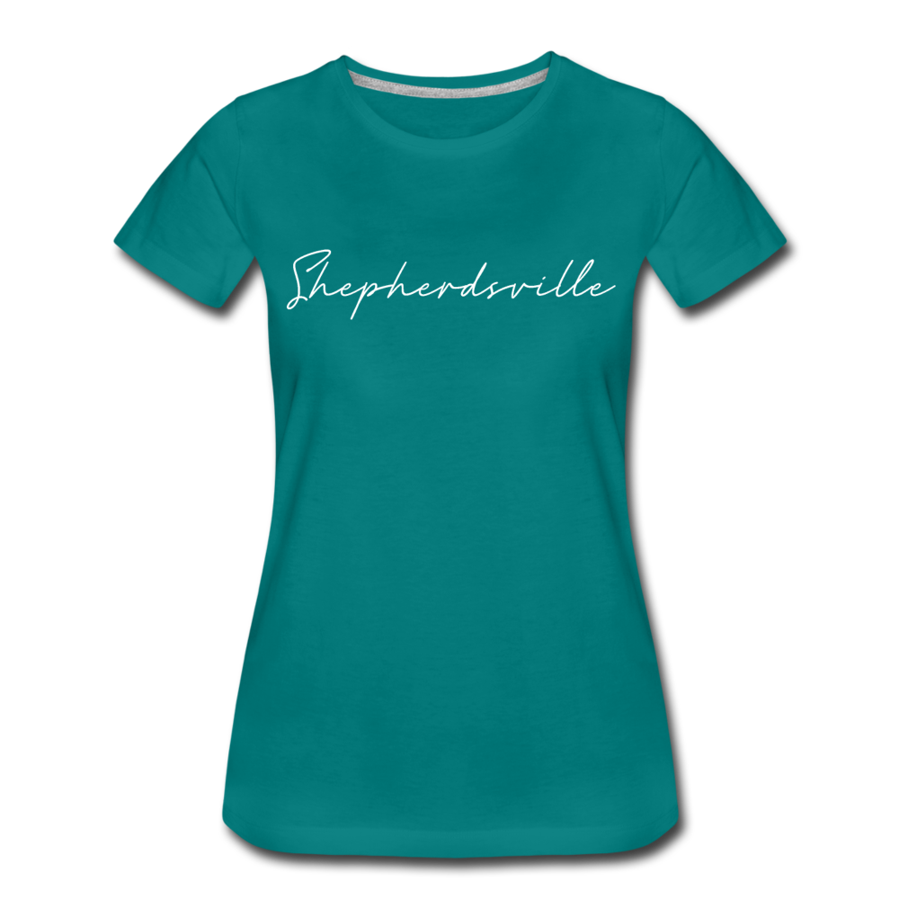 Shepherdsville Cursive Women's T-Shirt - teal