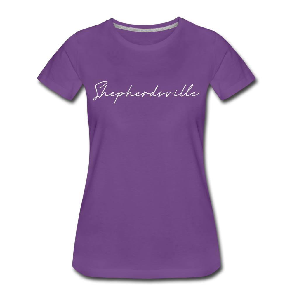 Shepherdsville Cursive Women's T-Shirt - purple