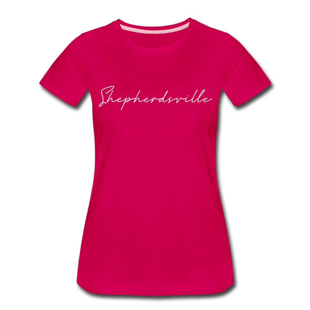 Shepherdsville Cursive Women's T-Shirt - dark pink