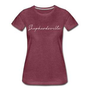 Shepherdsville Cursive Women's T-Shirt - heather burgundy