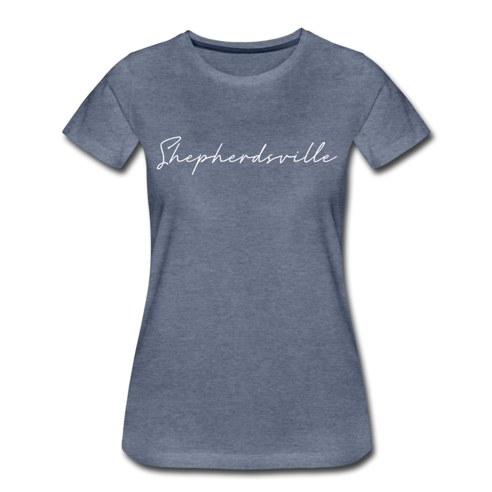 Shepherdsville Cursive Women's T-Shirt - heather blue