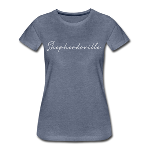 Shepherdsville Cursive Women's T-Shirt - heather blue