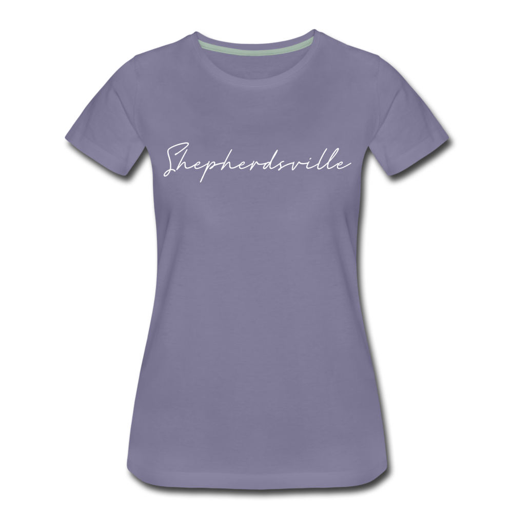 Shepherdsville Cursive Women's T-Shirt - washed violet