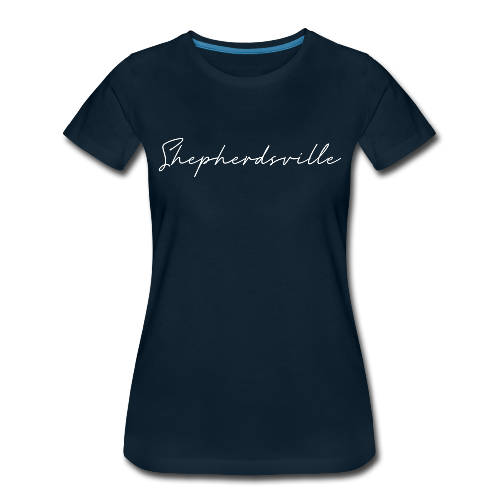 Shepherdsville Cursive Women's T-Shirt - deep navy