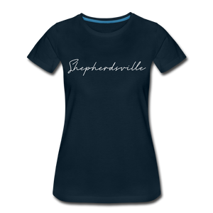 Shepherdsville Cursive Women's T-Shirt - deep navy