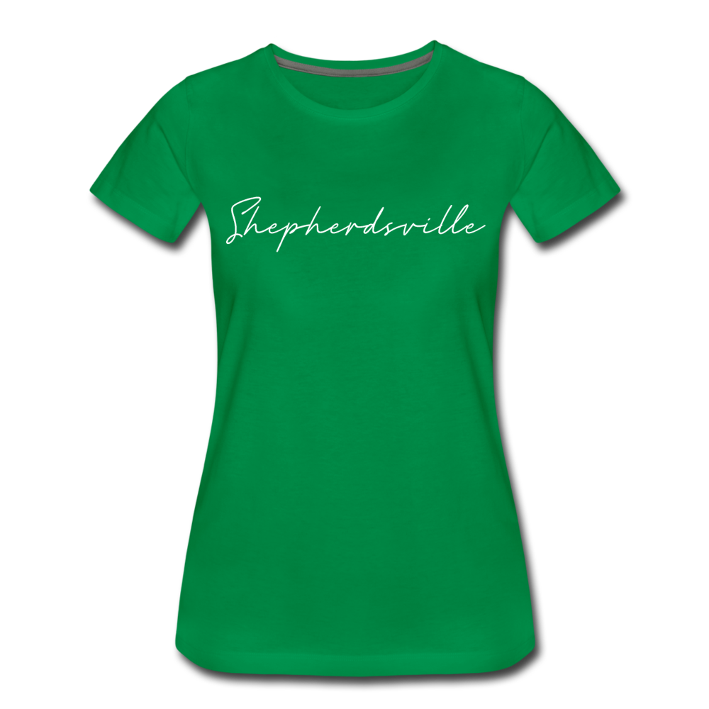 Shepherdsville Cursive Women's T-Shirt - kelly green