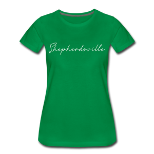 Shepherdsville Cursive Women's T-Shirt - kelly green