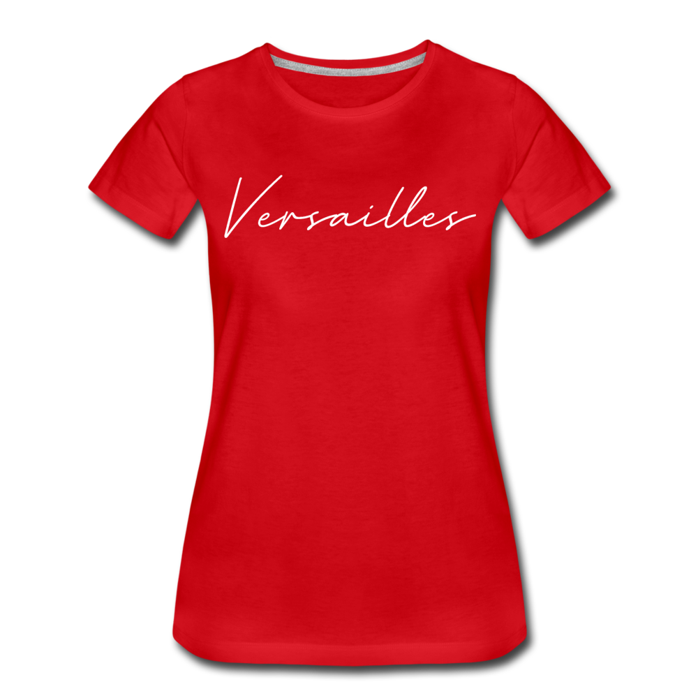 Versailles Cursive Women's T-Shirt - red