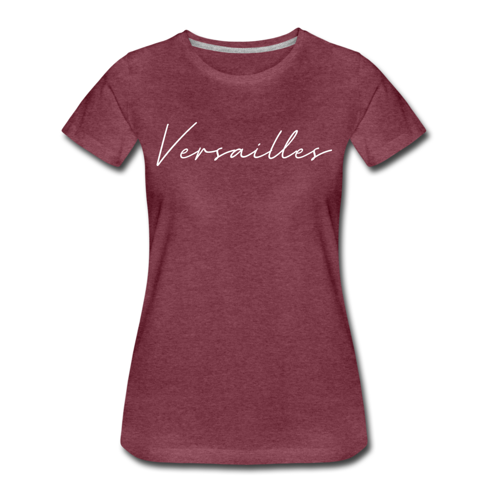 Versailles Cursive Women's T-Shirt - heather burgundy