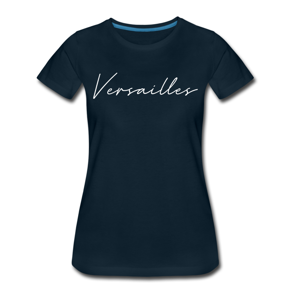 Versailles Cursive Women's T-Shirt - deep navy