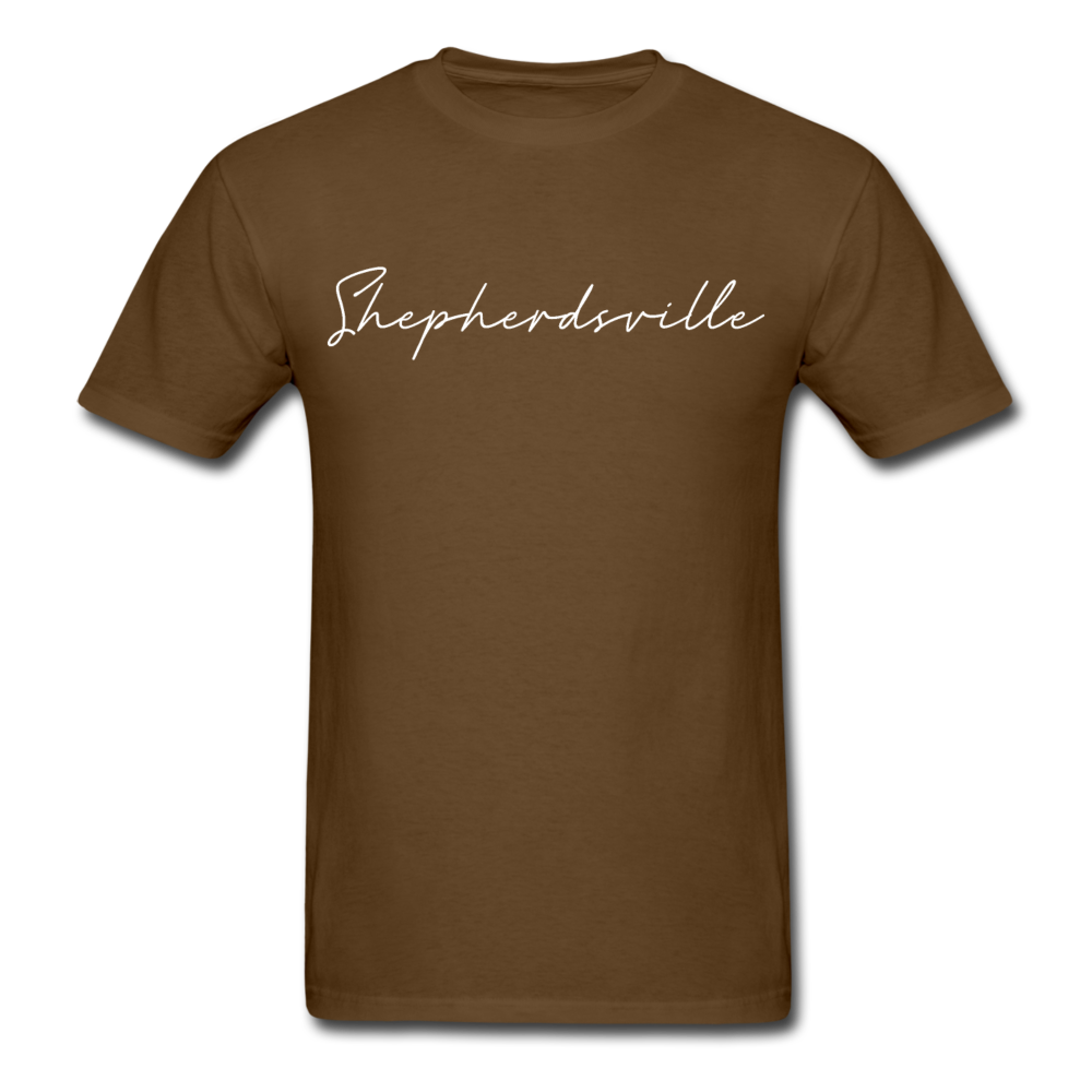 Shepherdsville Cursive T-Shirt - brown