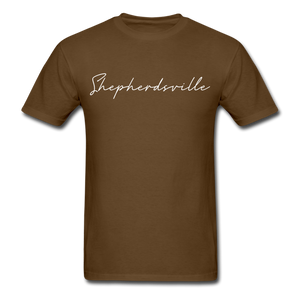 Shepherdsville Cursive T-Shirt - brown