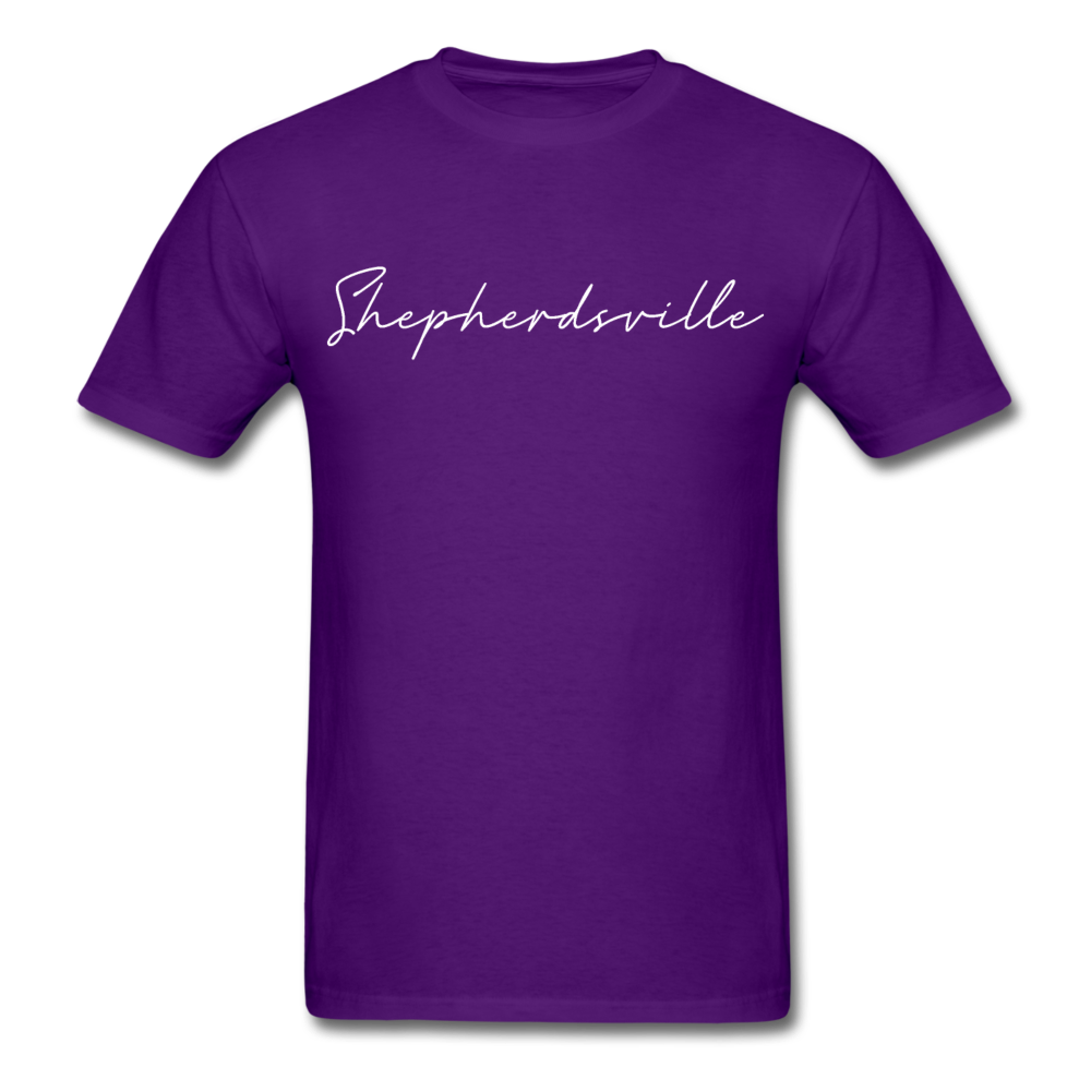 Shepherdsville Cursive T-Shirt - purple