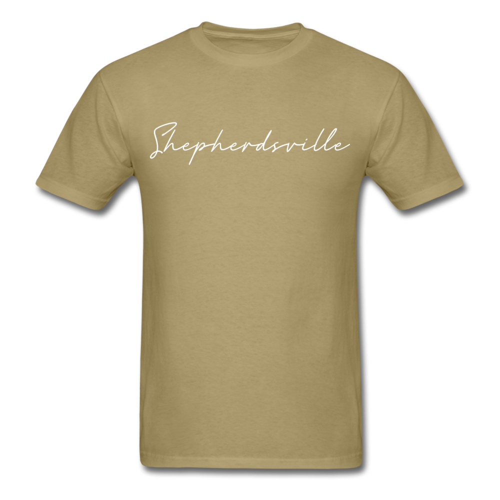 Shepherdsville Cursive T-Shirt - khaki