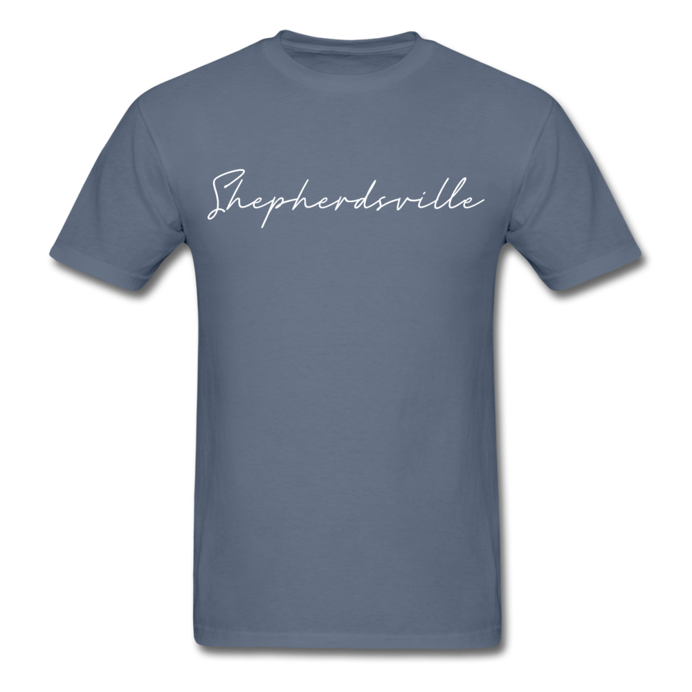 Shepherdsville Cursive T-Shirt - denim