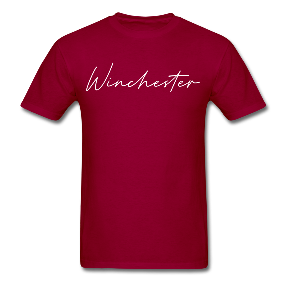 Winchester Cursive T-Shirt - dark red