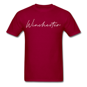 Winchester Cursive T-Shirt - dark red