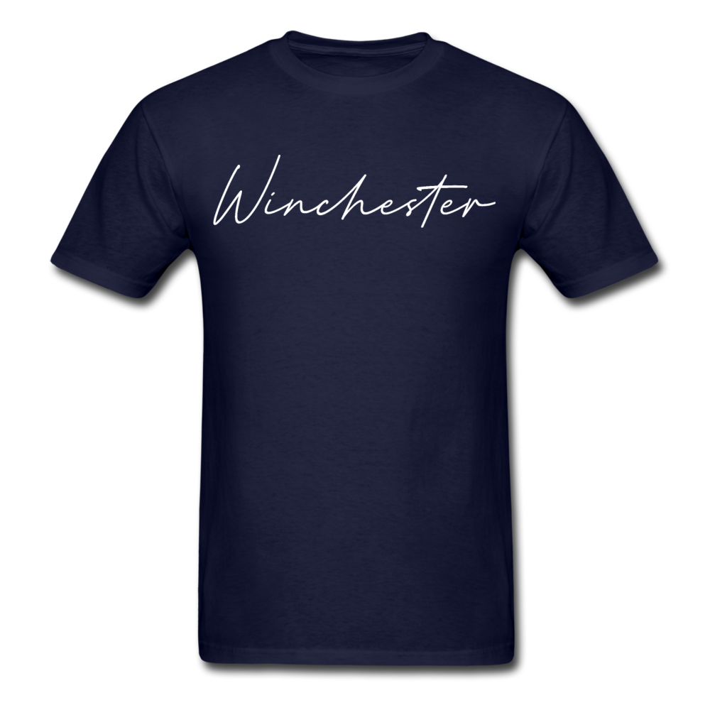 Winchester Cursive T-Shirt - navy