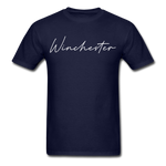 Winchester Cursive T-Shirt - navy