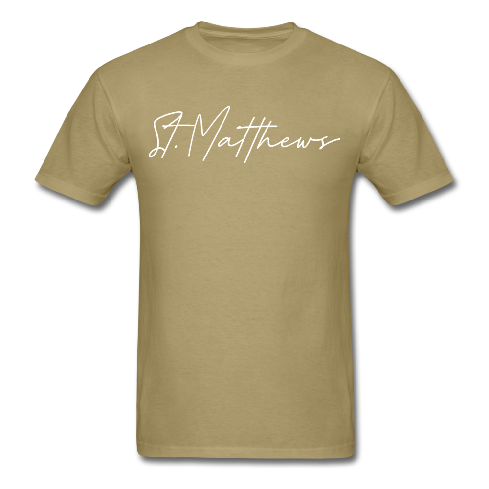 St. Matthews Cursive T-Shirt - khaki