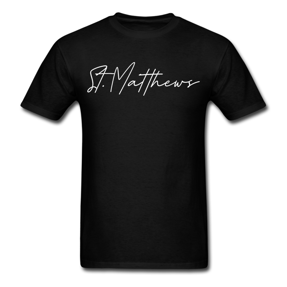St. Matthews Cursive T-Shirt - black