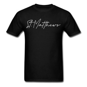 St. Matthews Cursive T-Shirt - black