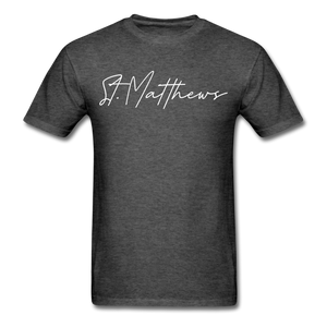 St. Matthews Cursive T-Shirt - heather black