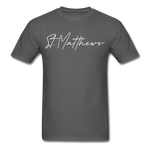 St. Matthews Cursive T-Shirt - charcoal