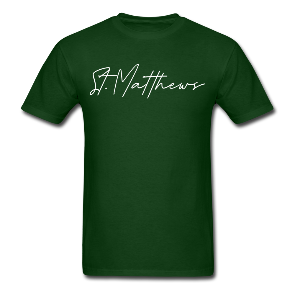 St. Matthews Cursive T-Shirt - forest green