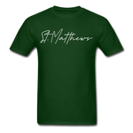 St. Matthews Cursive T-Shirt - forest green