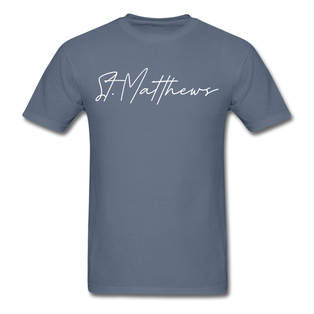 St. Matthews Cursive T-Shirt - denim