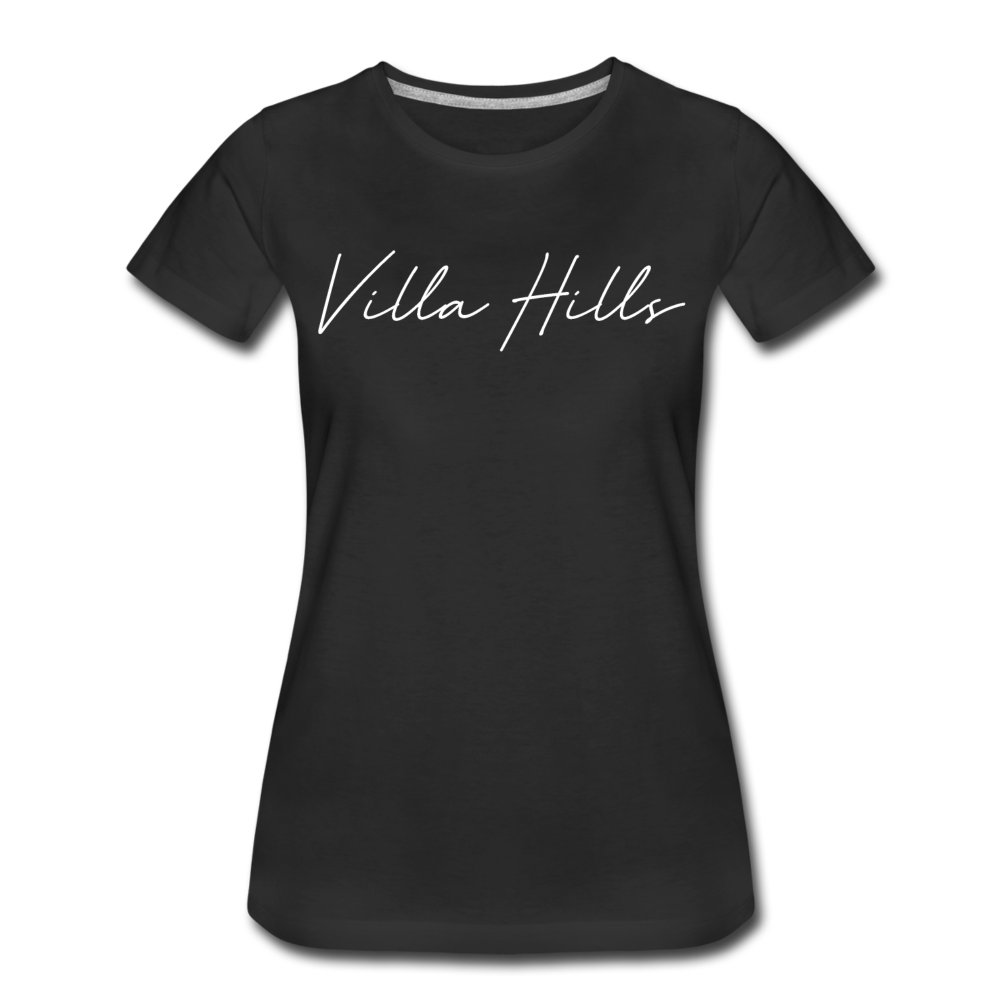 Villa Hills Cursive Women's T-Shirt - black