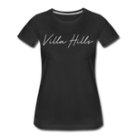 Villa Hills Cursive Women's T-Shirt - black