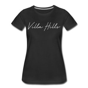 Villa Hills Cursive Women's T-Shirt - black