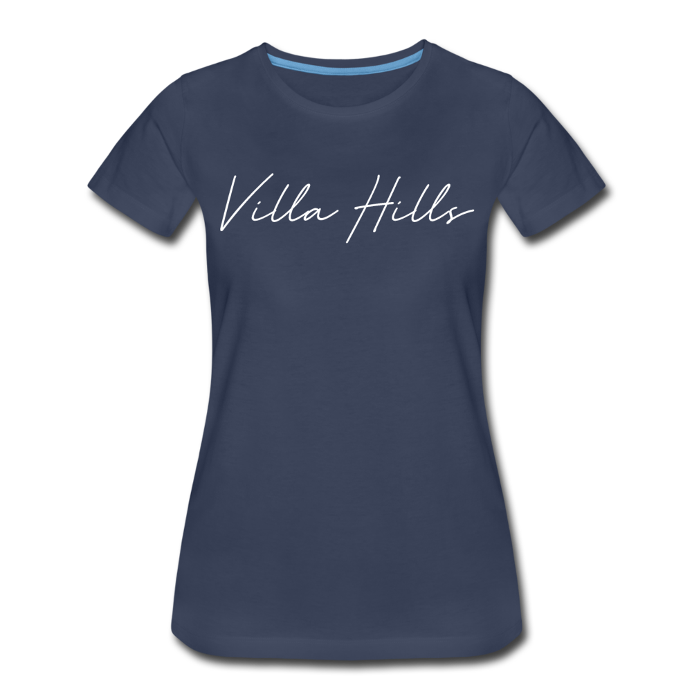 Villa Hills Cursive Women's T-Shirt - navy