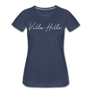 Villa Hills Cursive Women's T-Shirt - navy