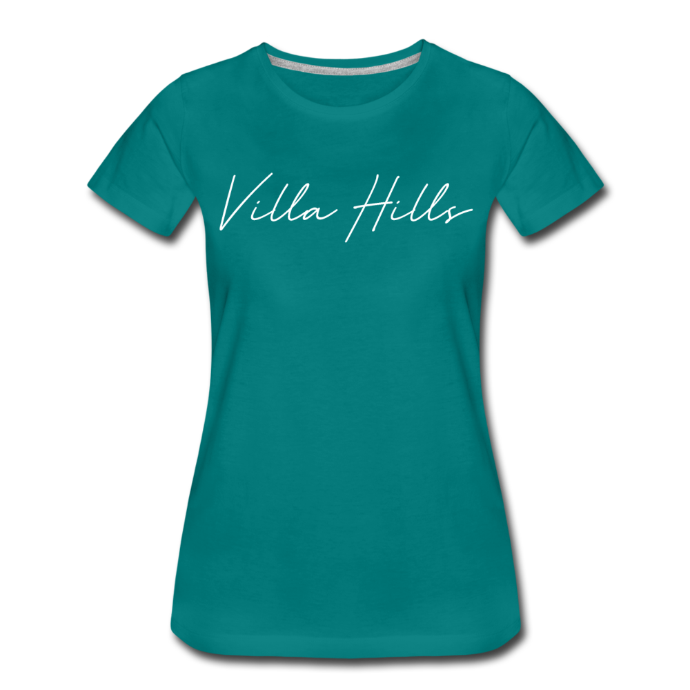 Villa Hills Cursive Women's T-Shirt - teal