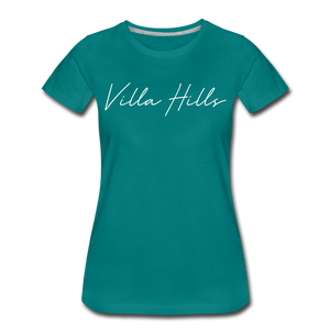 Villa Hills Cursive Women's T-Shirt - teal