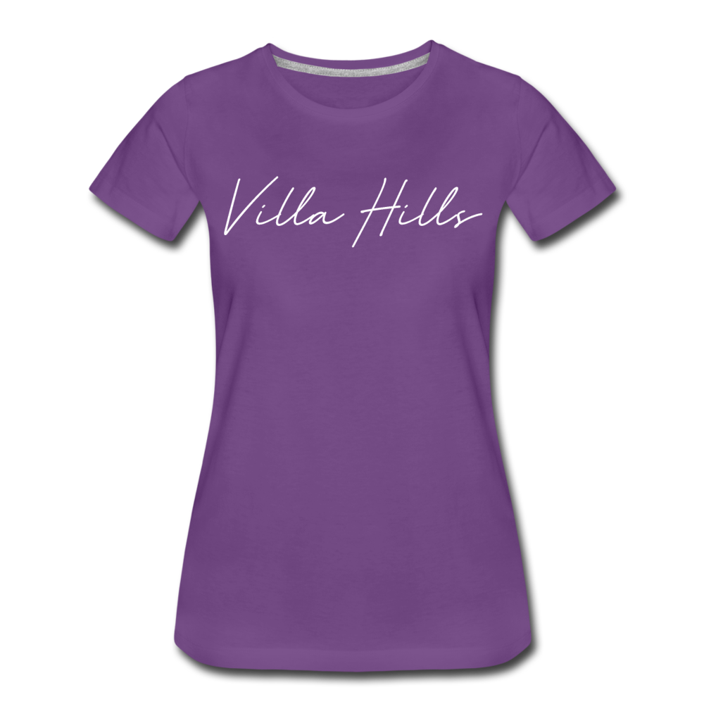 Villa Hills Cursive Women's T-Shirt - purple