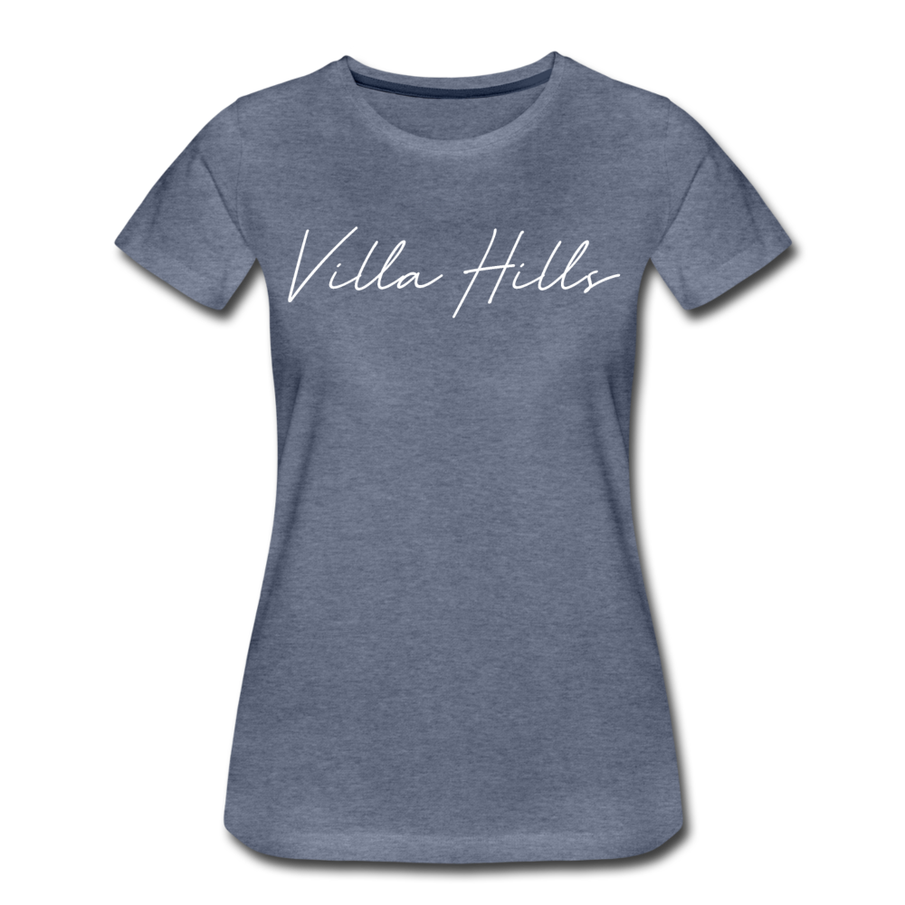 Villa Hills Cursive Women's T-Shirt - heather blue