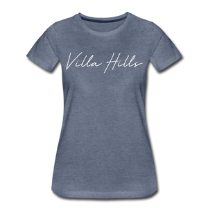 Villa Hills Cursive Women's T-Shirt - heather blue