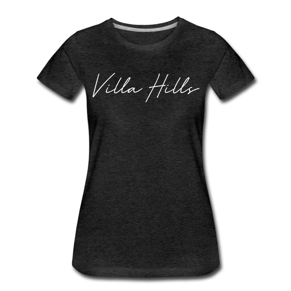 Villa Hills Cursive Women's T-Shirt - charcoal gray