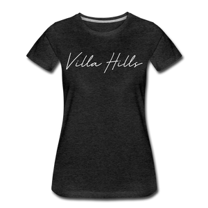 Villa Hills Cursive Women's T-Shirt - charcoal gray