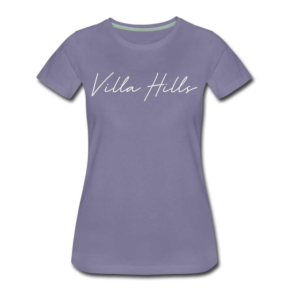 Villa Hills Cursive Women's T-Shirt - washed violet