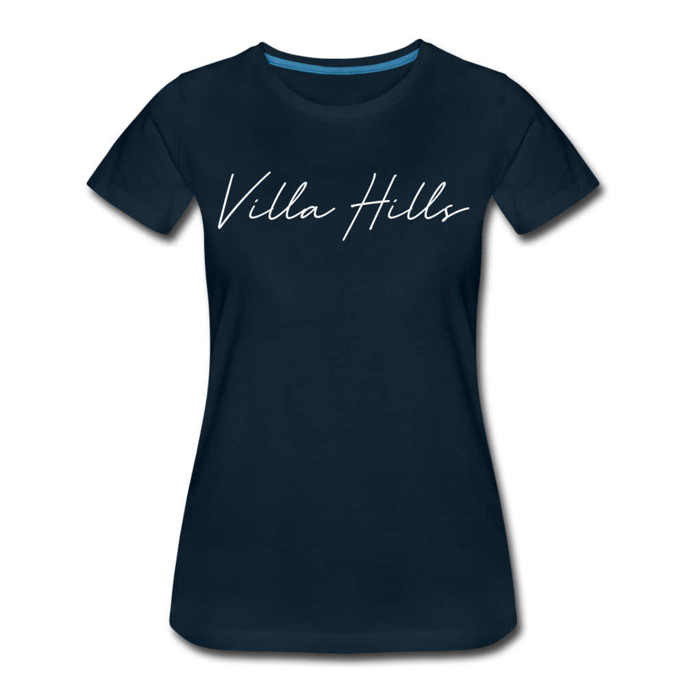 Villa Hills Cursive Women's T-Shirt - deep navy