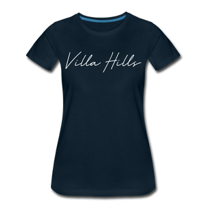 Villa Hills Cursive Women's T-Shirt - deep navy