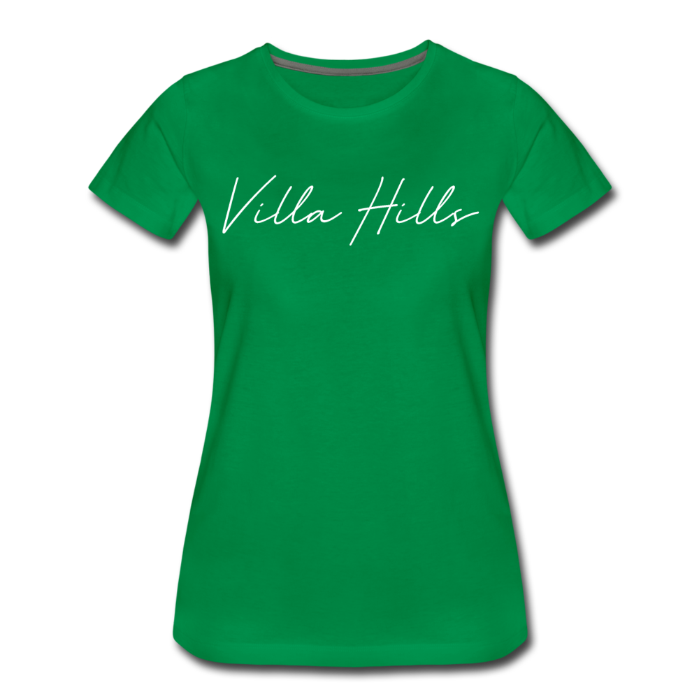 Villa Hills Cursive Women's T-Shirt - kelly green